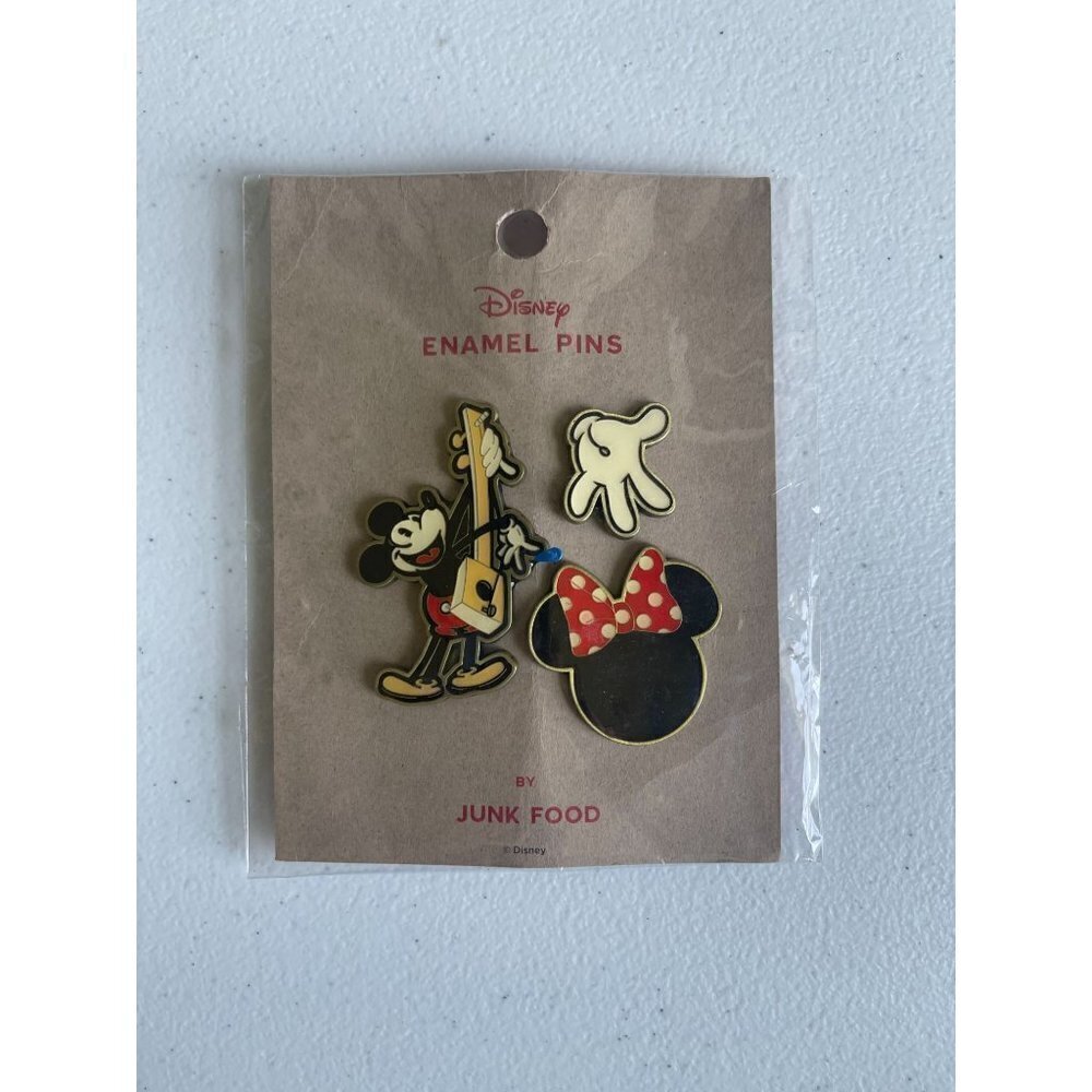 New! Junk Food Mickey Mouse Disney Pins Set of 3 Minnie Glove Resort Backpack Va